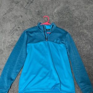 Under Armour Men's Teal Zip-Up Sweater coldgear